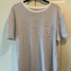 Grayers Blue/white striped pocket T shirt
